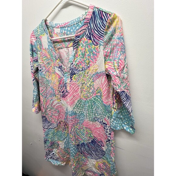 Lilly Pulitzer Women's 3/4 Long Sleeve Amina Dress Vibrant Multicolor Size Small - Picture 3 of 9